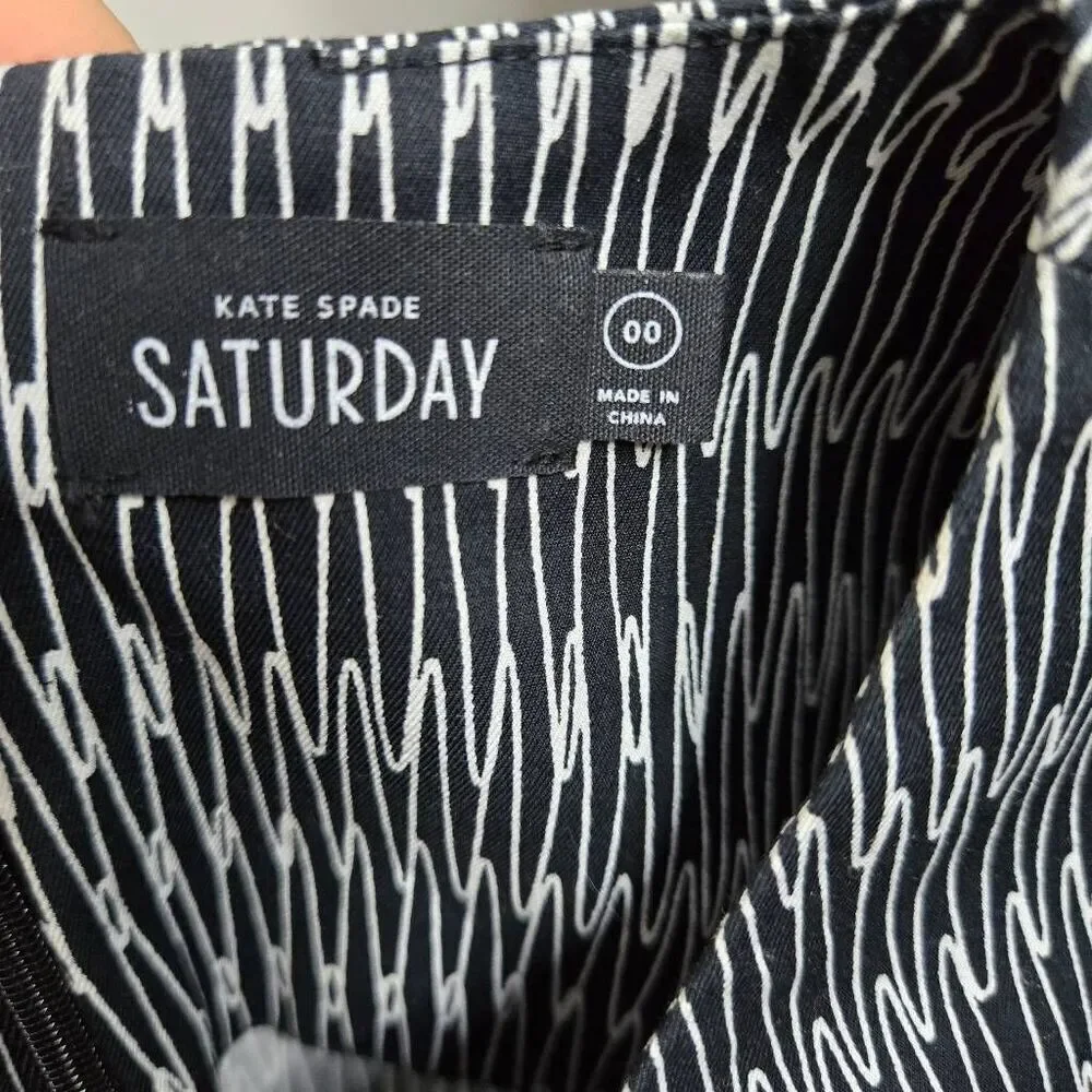 Kate Spade Saturday Black White Dress Slee…